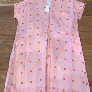 Brooke Wright Pink Dress with Orange Polka Dots